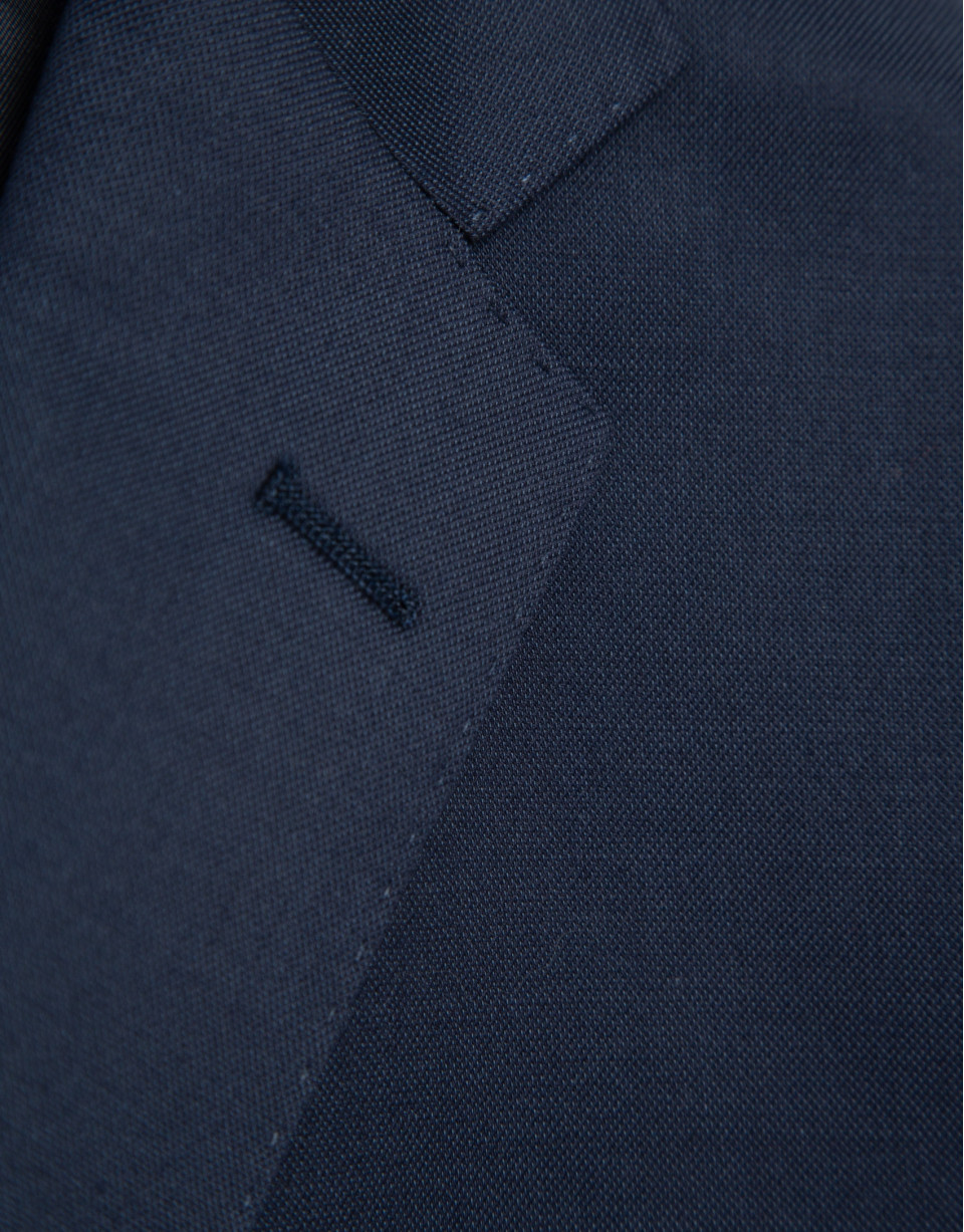 Regular fit dark blue half canvas suit - Man | Roberto Verino