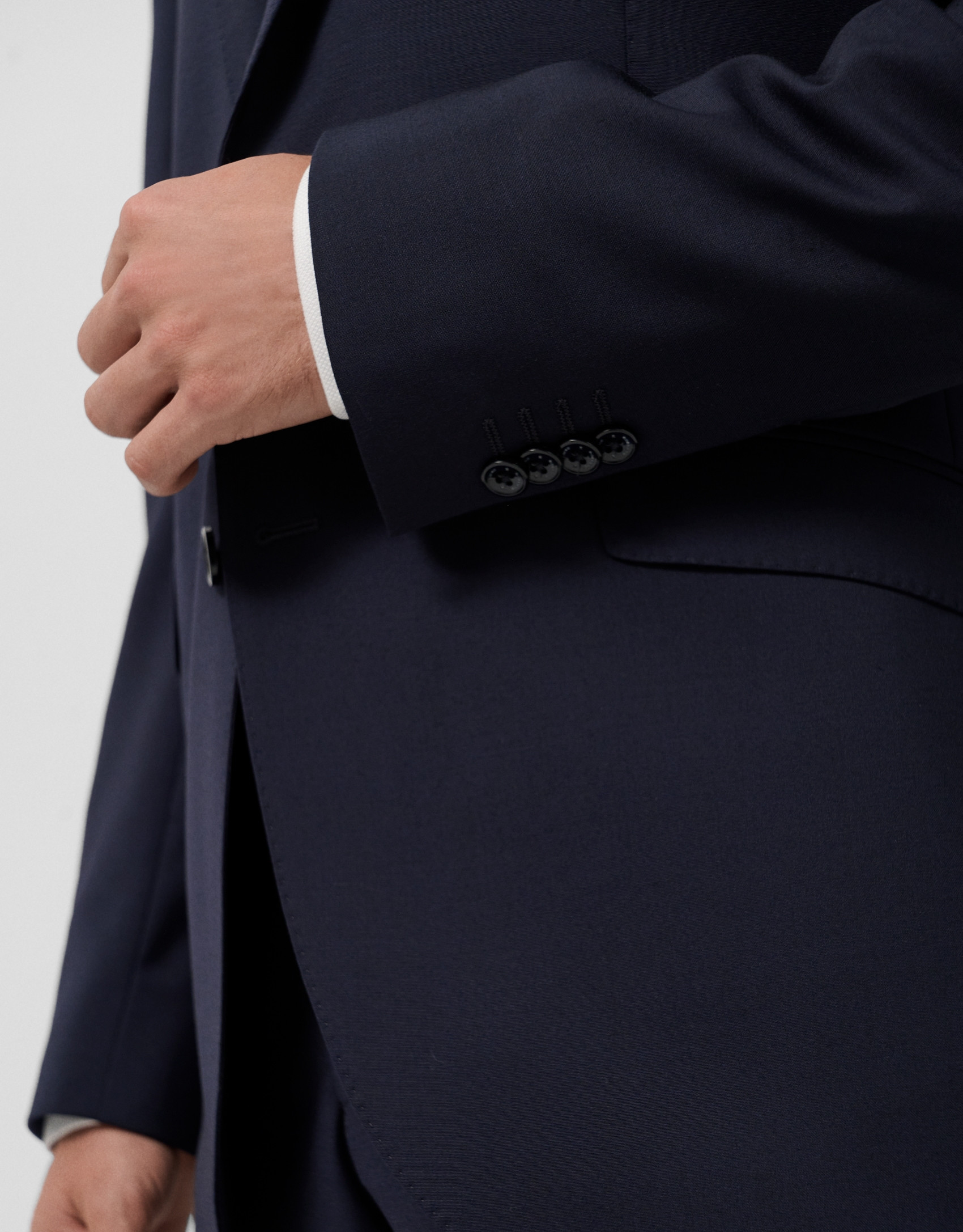 Dark blue regular fit half canvas suit - Verano | Roberto Verino