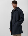 Navy trench coat with detachable bib - Man | Roberto Verino