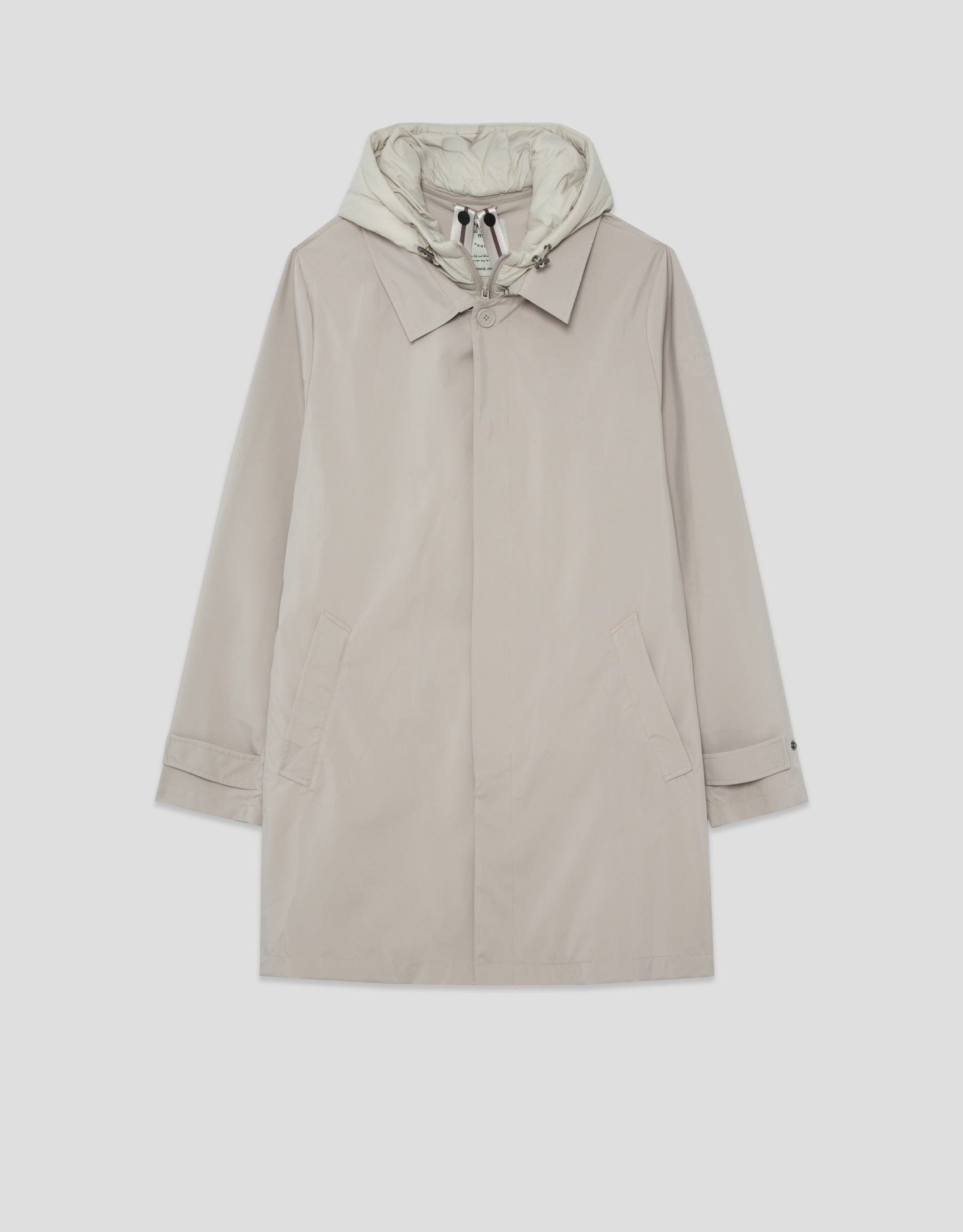 Stone-coloured trench coat with detachable ... | Roberto Verino
