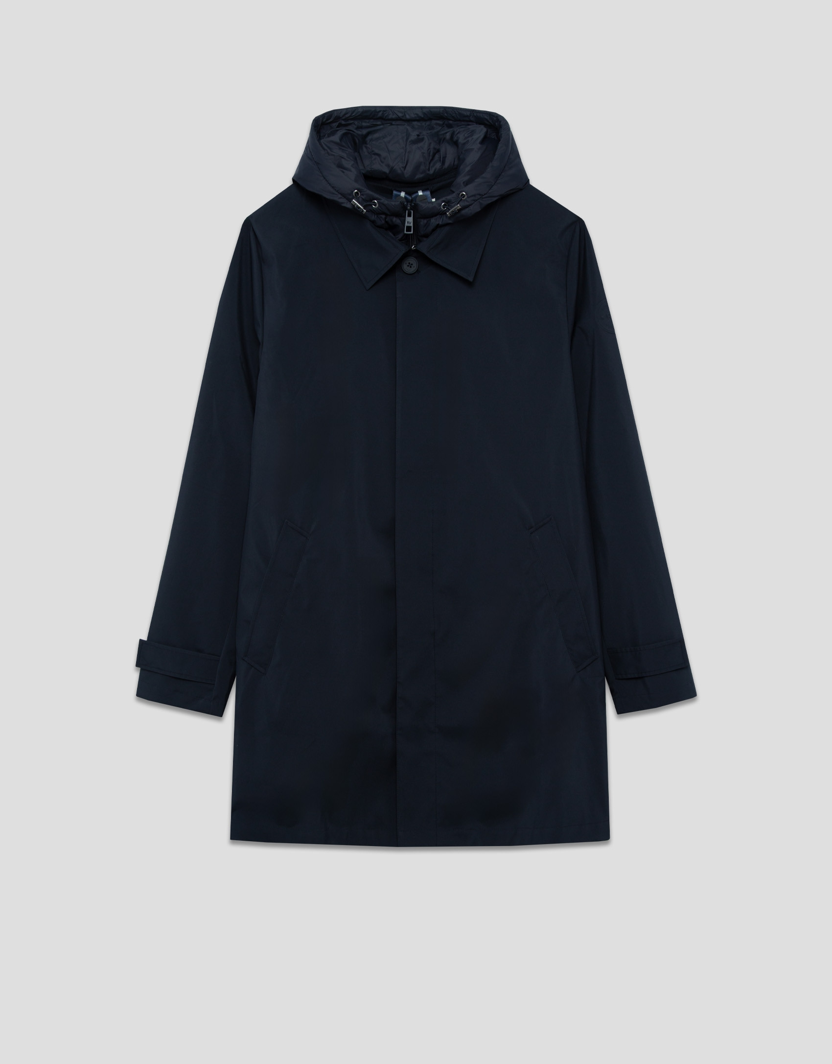 Navy trench coat with detachable bib - Man | Roberto Verino
