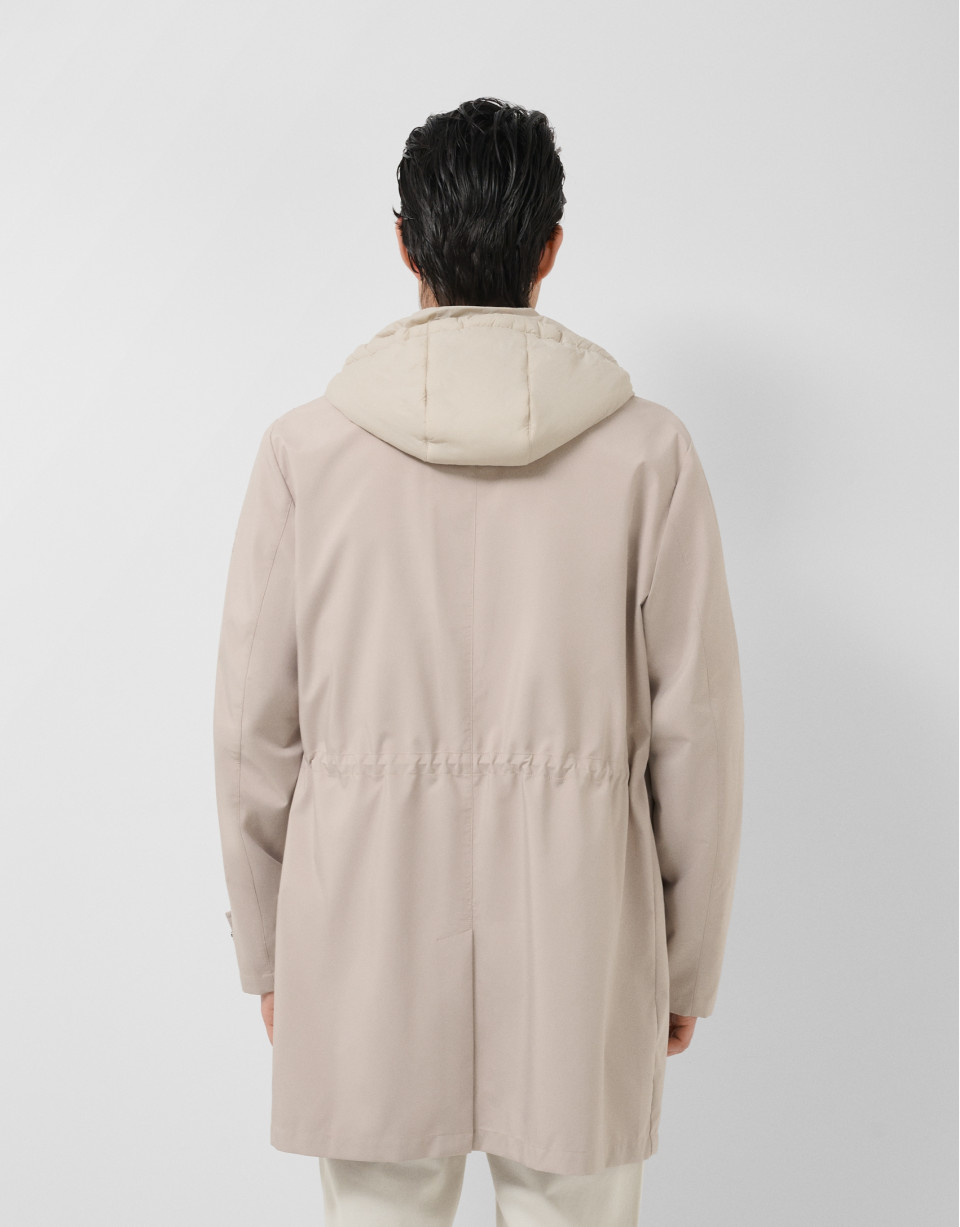 Gabardina con pechera desmontable piedra | Roberto Verino