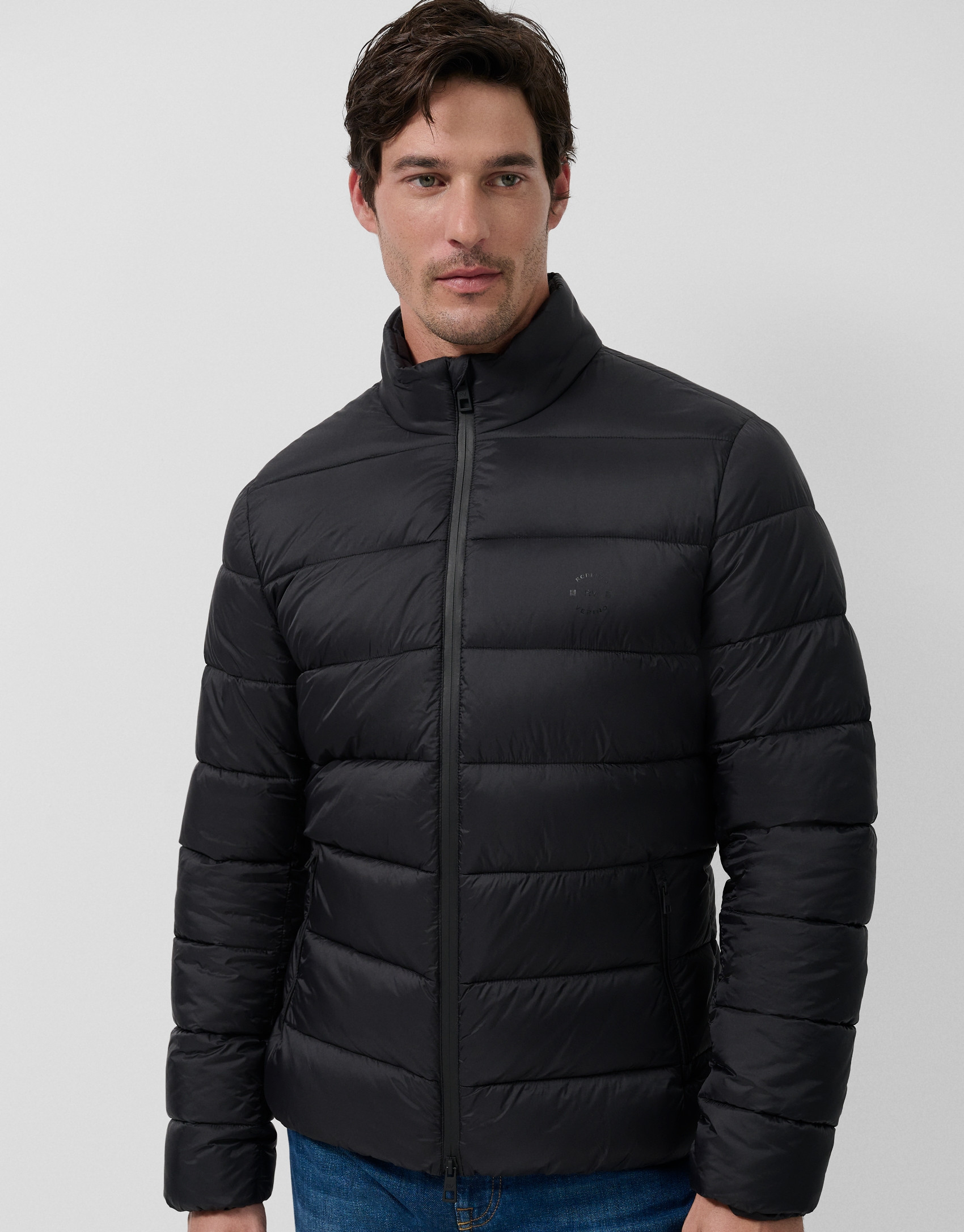 Black padded technical jacket - Man - AW2025 | Roberto Verino