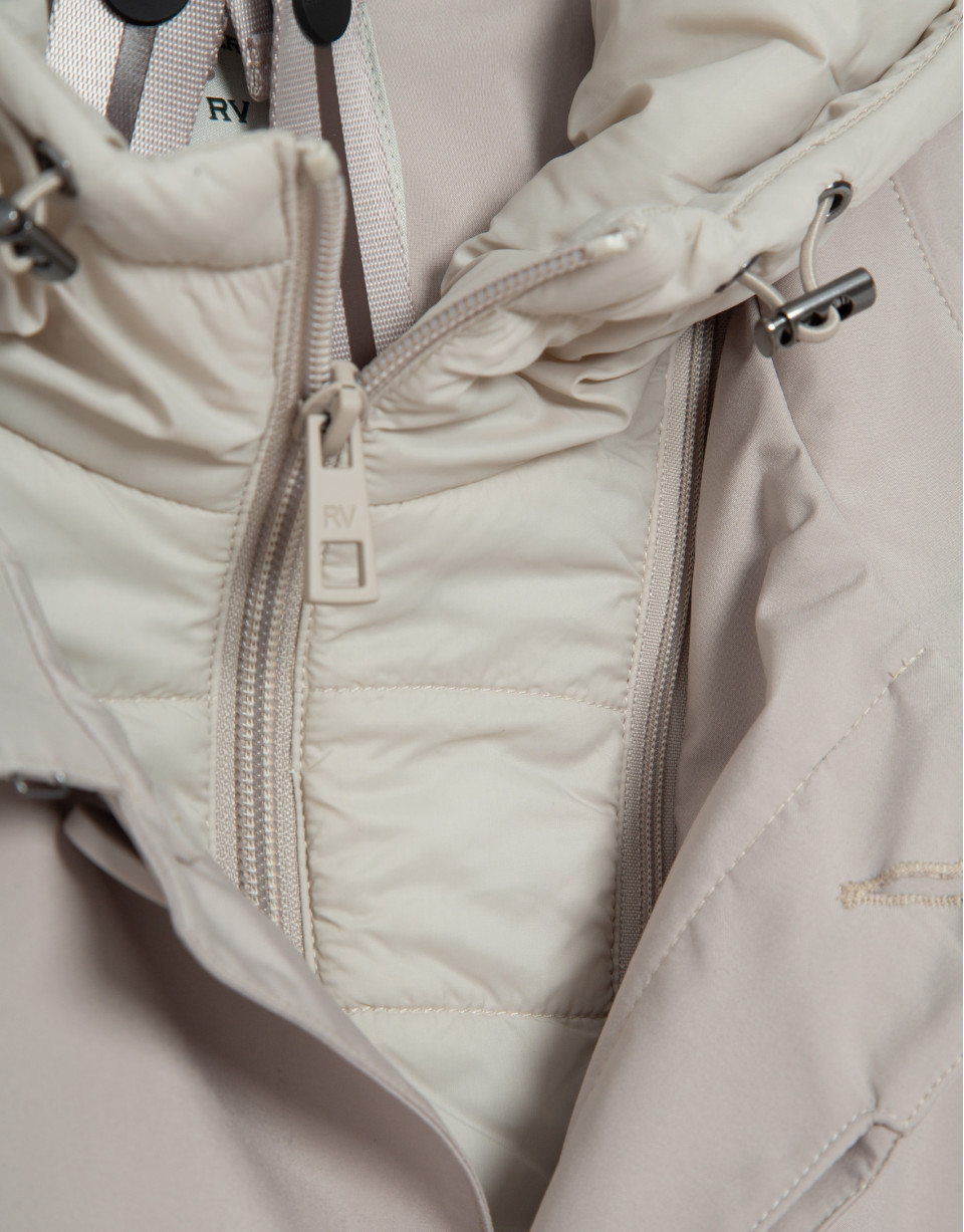 Stone-coloured trench coat with detachable ... | Roberto Verino