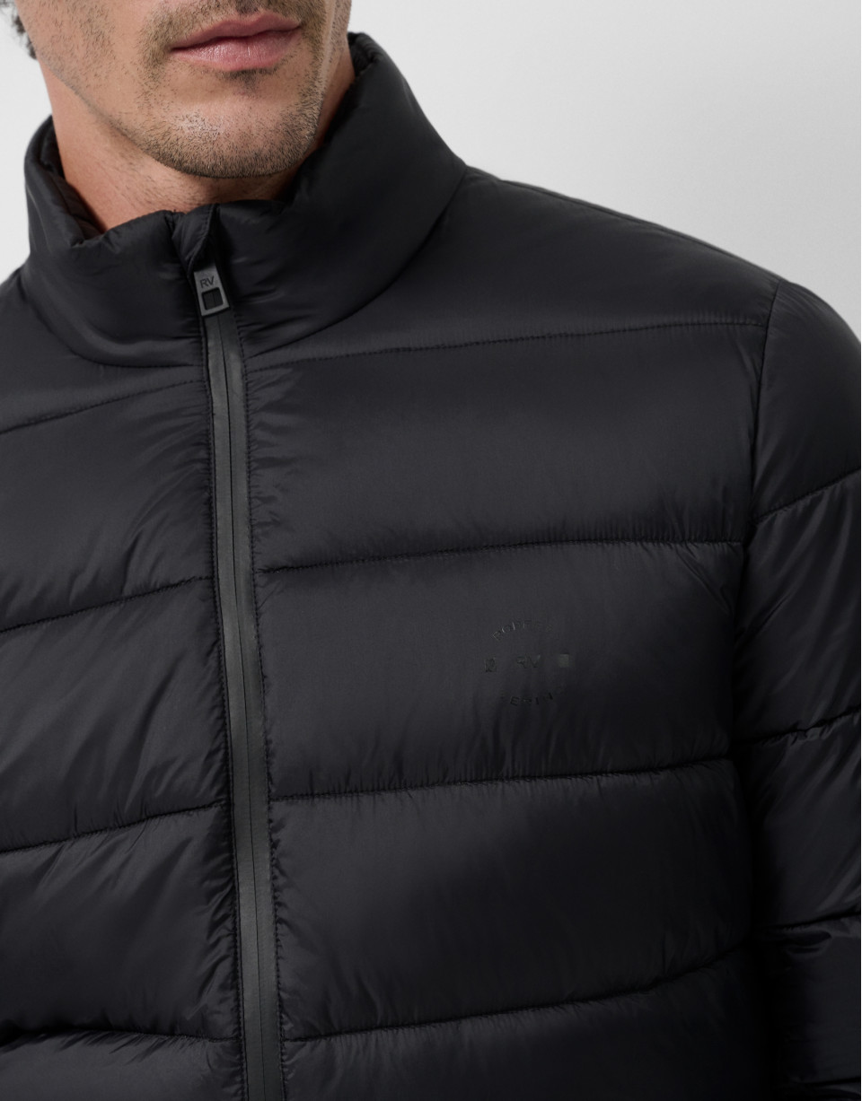 Black padded technical jacket - Man - AW2025 | Roberto Verino