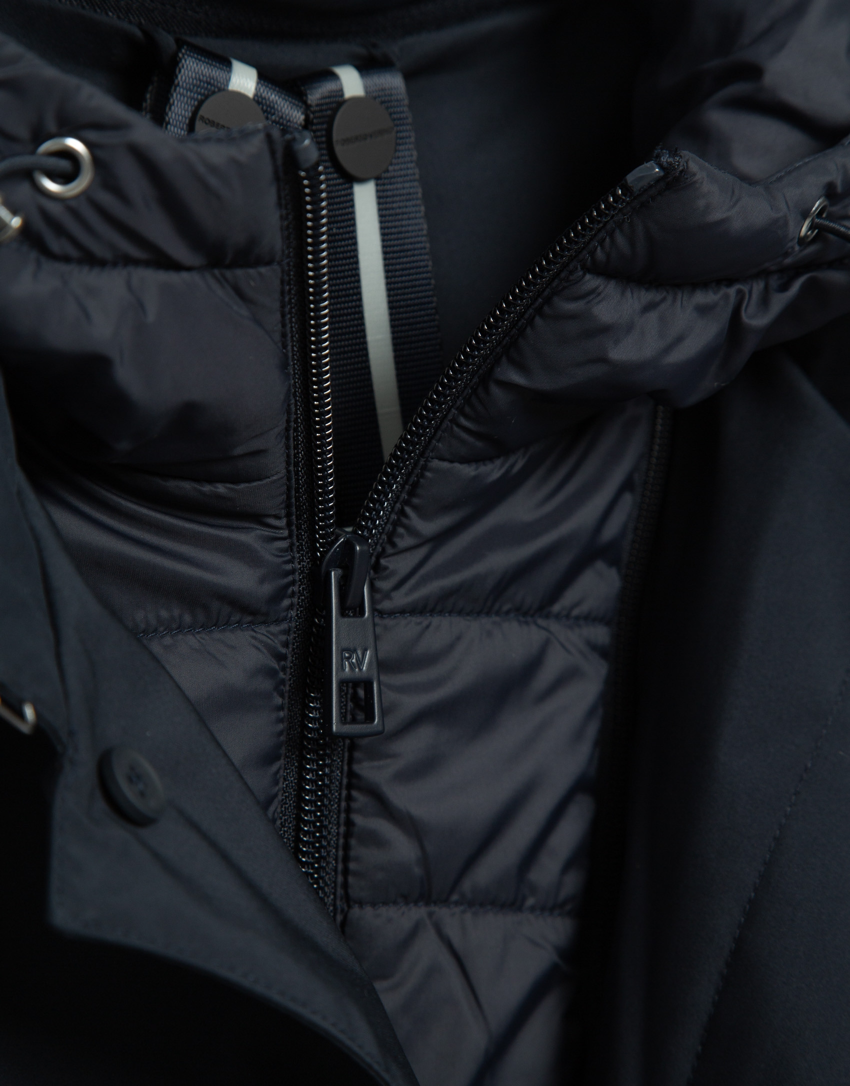 Navy trench coat with detachable bib - Man | Roberto Verino