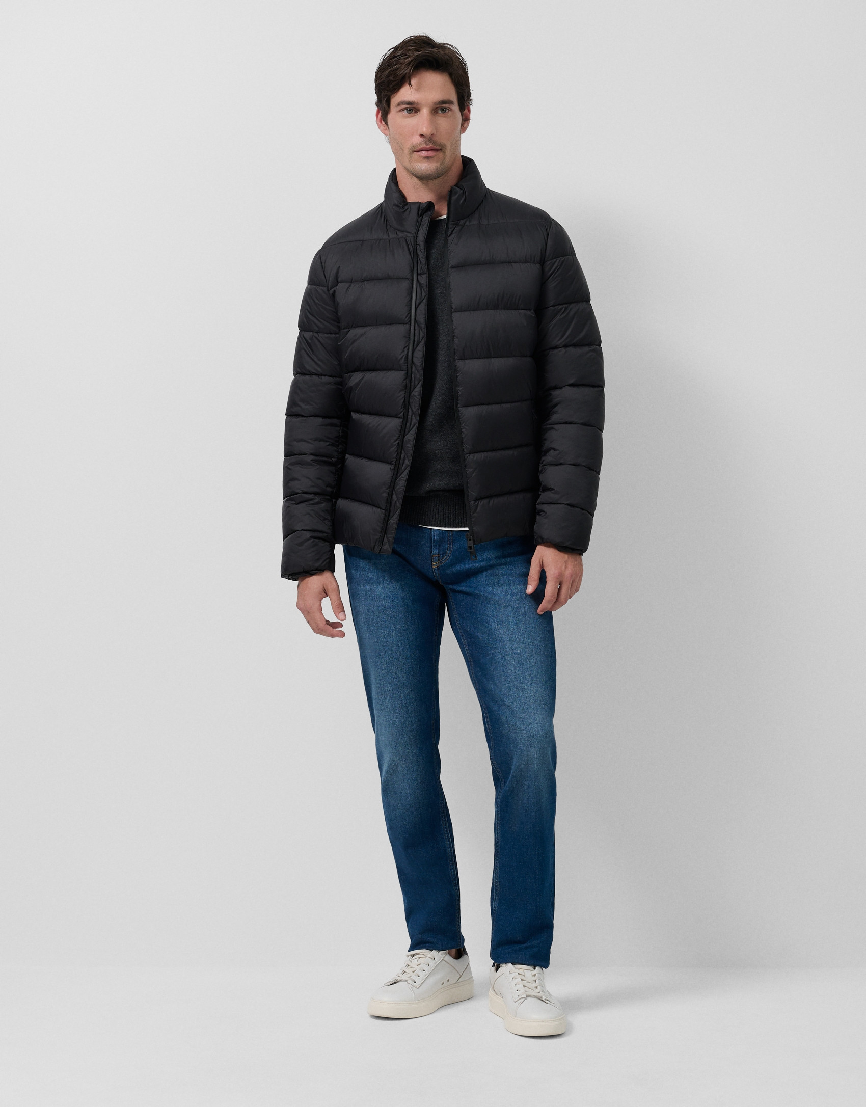 Black padded technical jacket - Man - AW2025 | Roberto Verino