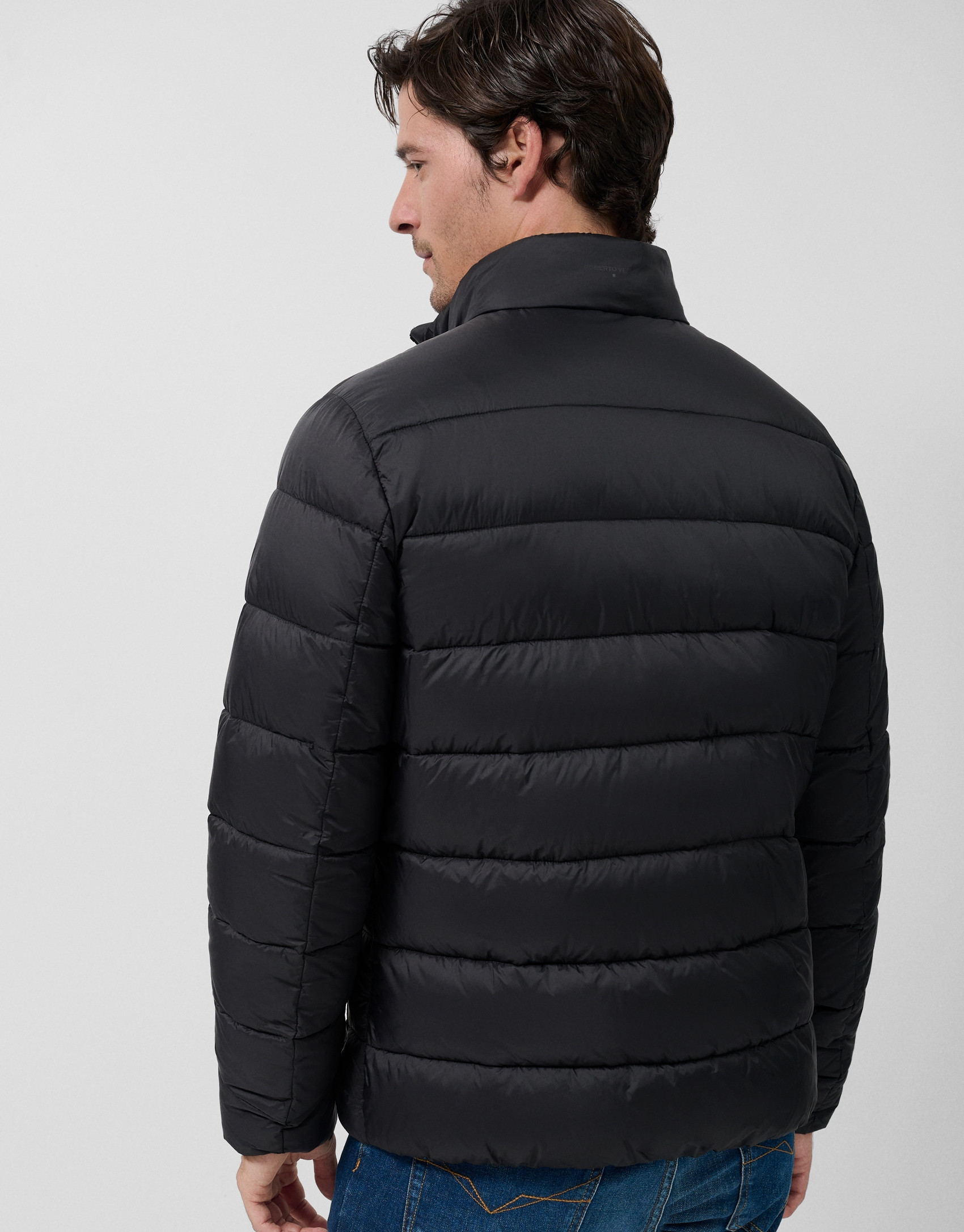 Black padded technical jacket - Man - AW2025 | Roberto Verino