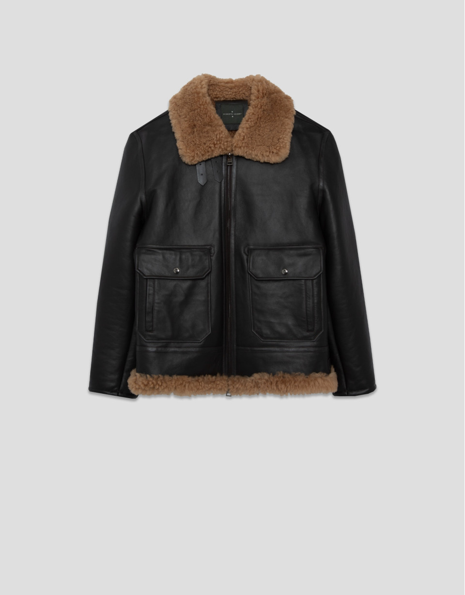 Brown double-sided jacket - Man - AW2025 | Roberto Verino
