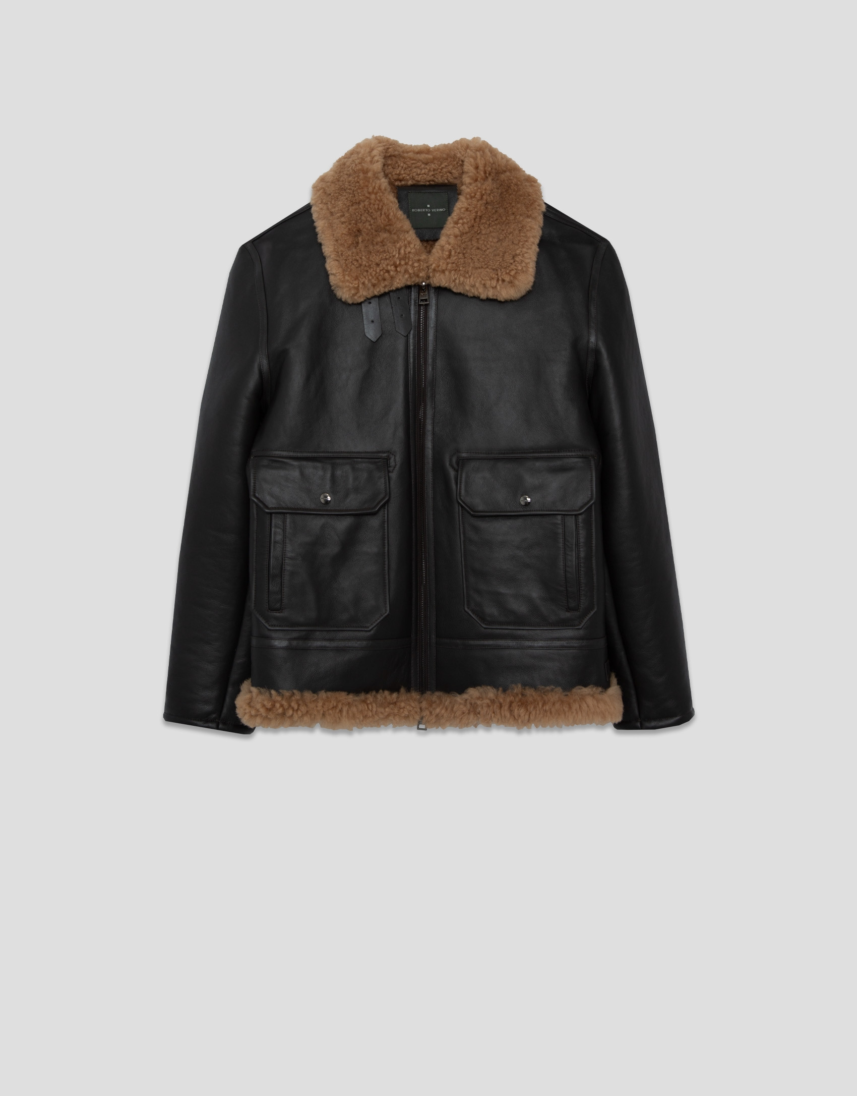 Brown double-sided jacket - Man - AW2025 | Roberto Verino