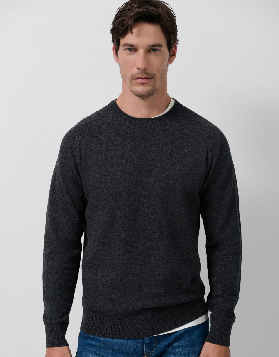 Jersey lana/cashmere gris oscuro - Hombre | Roberto Verino