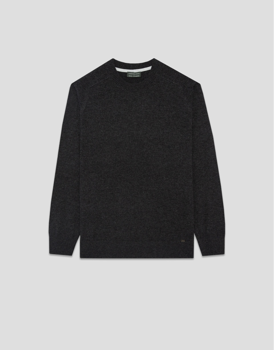 Jersey lana/cashmere gris oscuro - Hombre | Roberto Verino