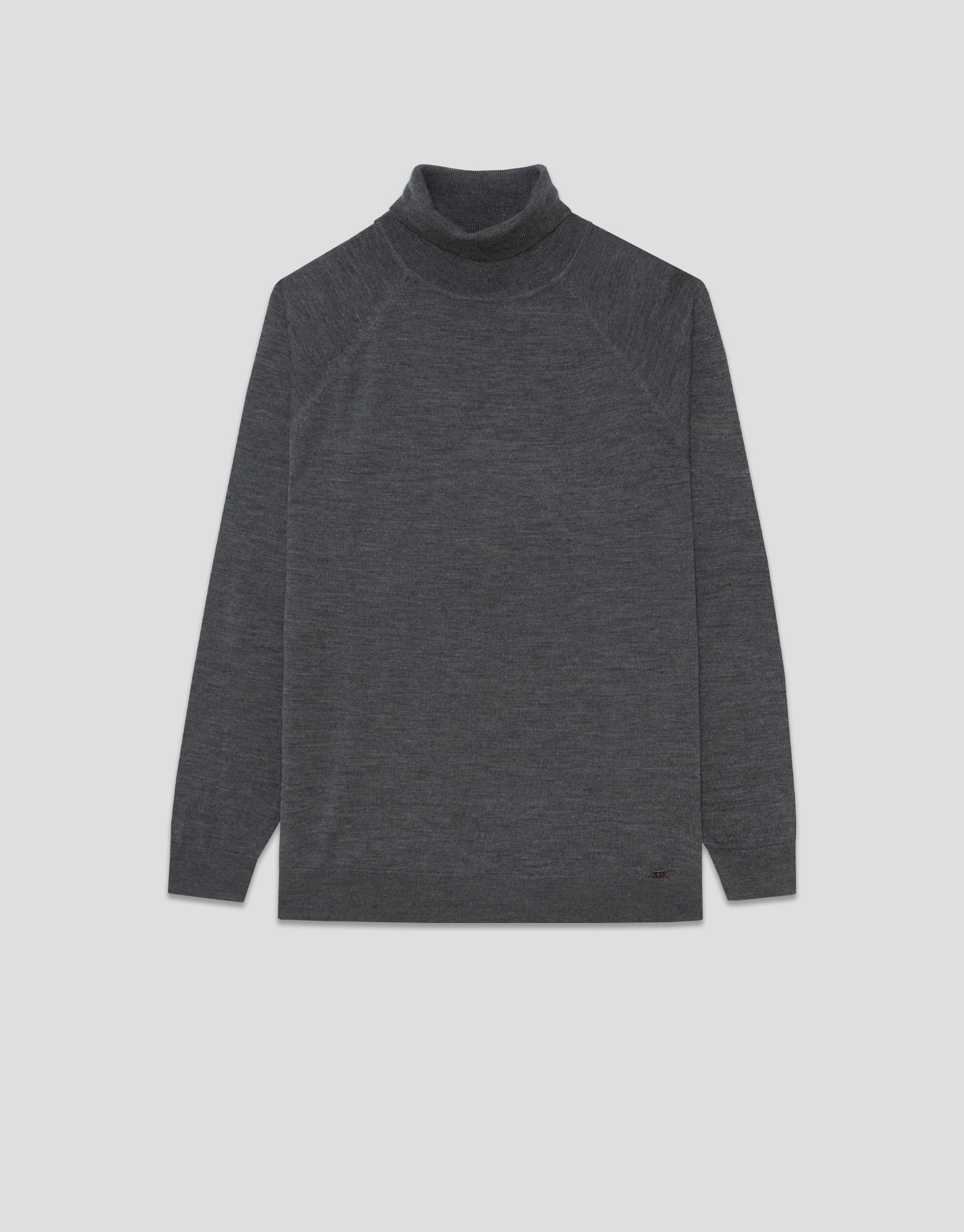 Jersey cuello cisne lana gris melange - Hombre | Roberto Verino