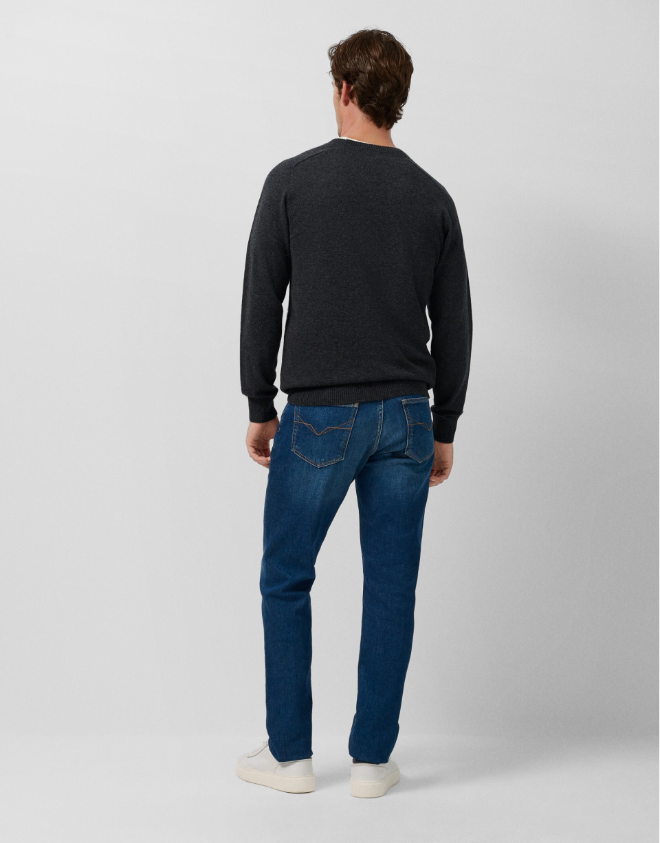 Jersey lana/cashmere gris oscuro - Hombre | Roberto Verino