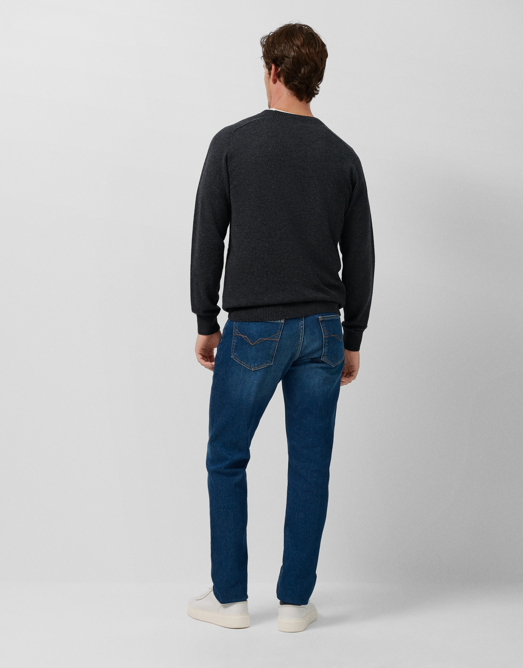 Jersey lana/cashmere gris oscuro - Hombre | Roberto Verino