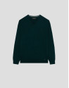 Dark green V-neck sweater - Man - AW2025 | Roberto Verino
