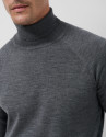 Jersey cuello cisne lana gris melange - Hombre | Roberto Verino