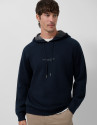 Sudadera con capucha lana/algodón marino | Roberto Verino