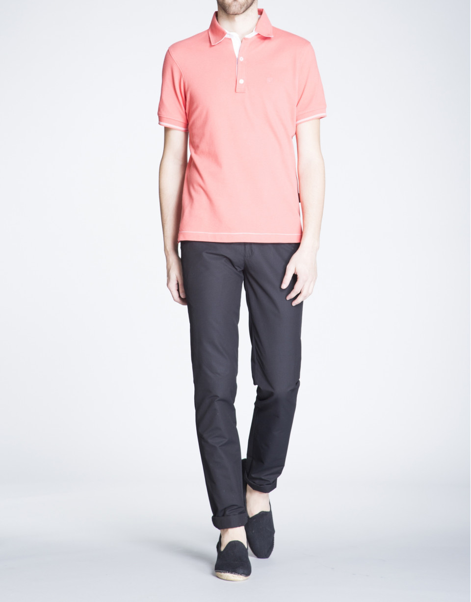 Coral pique top