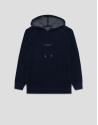 Sudadera con capucha lana/algodón marino | Roberto Verino