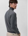 Jersey cuello cisne lana gris melange - Hombre | Roberto Verino