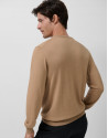 Jersey cuello pico color camel - Hombre | Roberto Verino