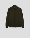 Plain khaki zip-up jacket - Man - AW2025 | Roberto Verino