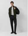 Chaqueta cremallera lisa color caqui - Hombre | Roberto Verino