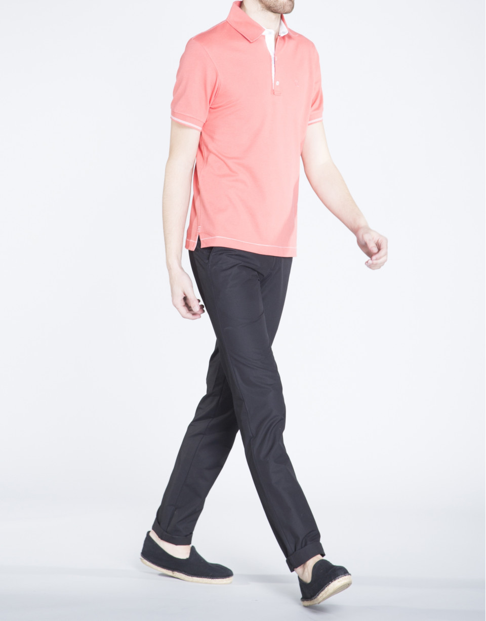 Coral pique top