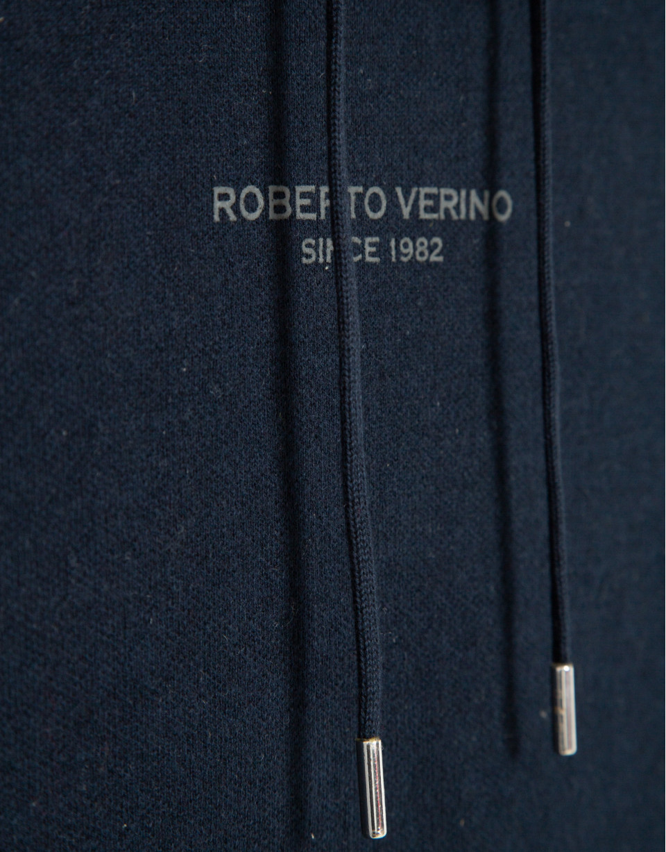 Sudadera con capucha lana/algodón marino | Roberto Verino