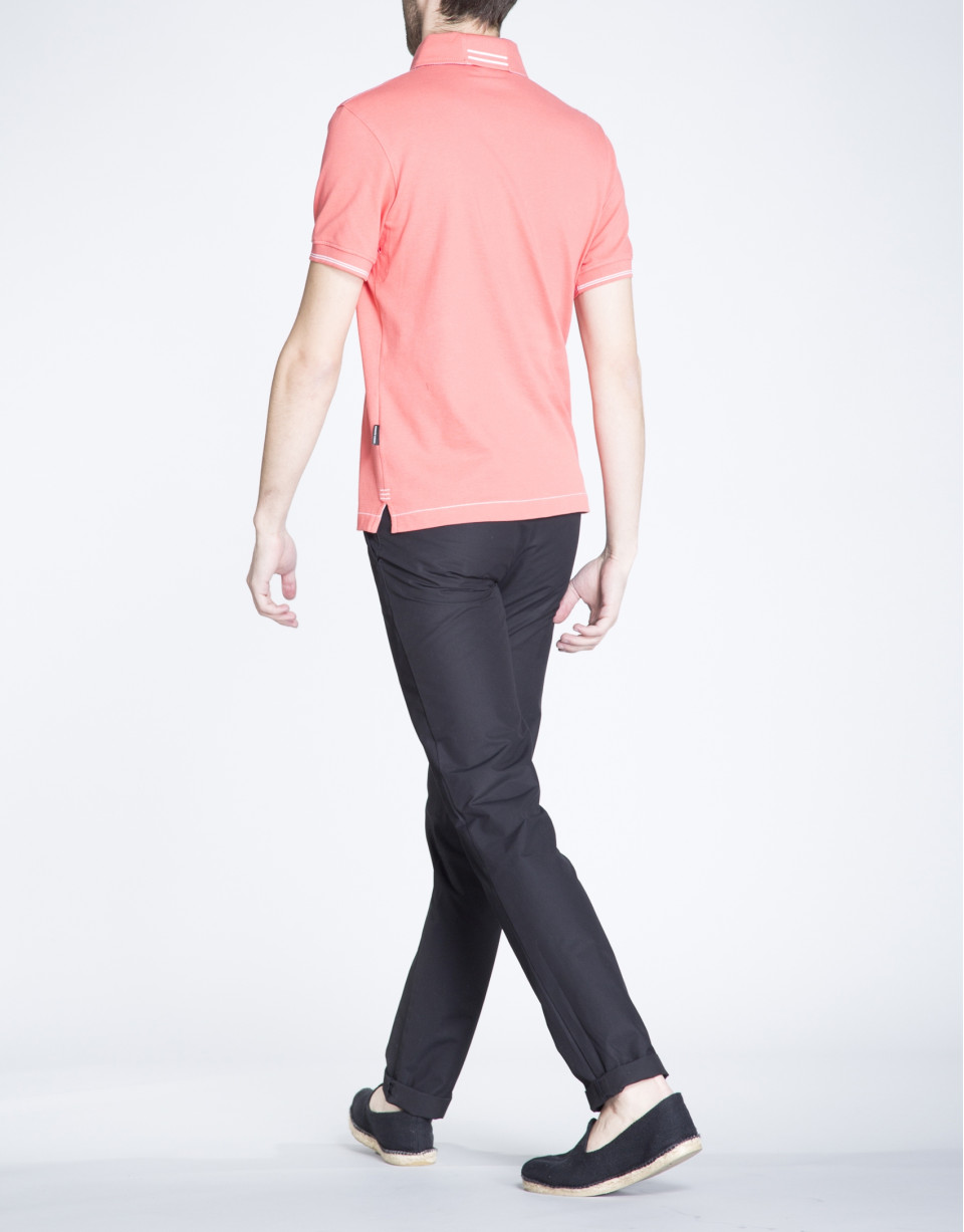 Coral pique top