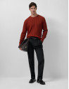 Burnt orange cable knit sweater - Man - AW2025 | Roberto Verino