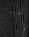 Dark grey melange wool/cotton hoodie - Man | Roberto Verino
