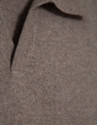 Dark mink melange polo neck sweater - Man | Roberto Verino