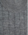 Grey melange wool sweater with fancy work - Man | Roberto Verino