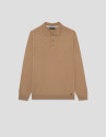 Camel knitted polo neck sweater - Man - AW2025 | Roberto Verino