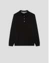Black knitted polo neck sweater - Man - AW2025 | Roberto Verino
