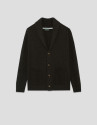 Dark khaki shawl collar jacket - Man - AW2025 | Roberto Verino