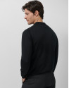 Jersey cuello tipo polo tricotado negro | Roberto Verino