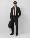 Dark khaki shawl collar jacket - Man - AW2025 | Roberto Verino