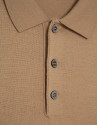 Camel knitted polo neck sweater - Man - AW2025 | Roberto Verino