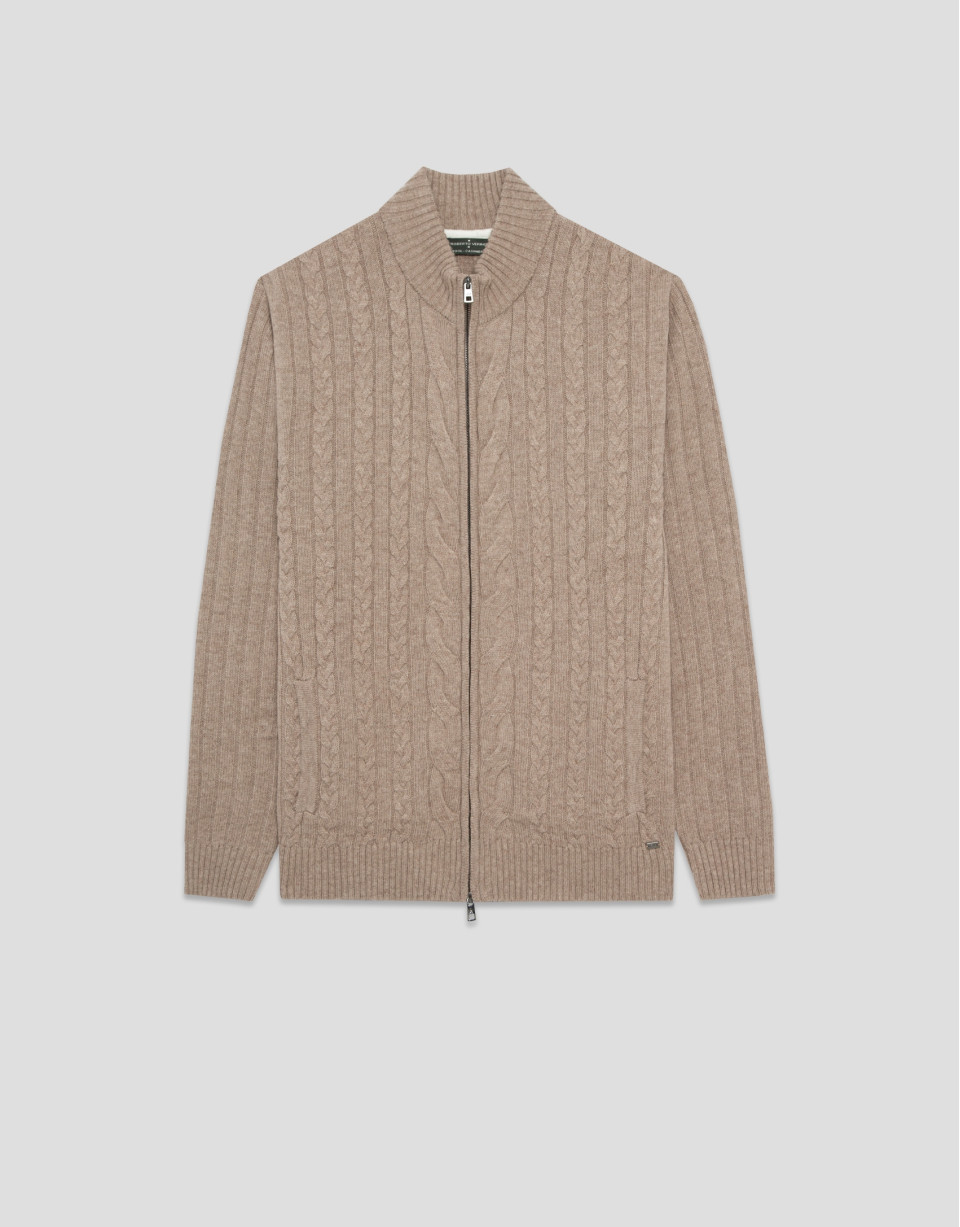 Chaqueta ochos visón melange - Hombre - OI2025 | Roberto Verino
