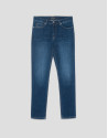 Men's regular medium blue denim pants. - Man | Roberto Verino