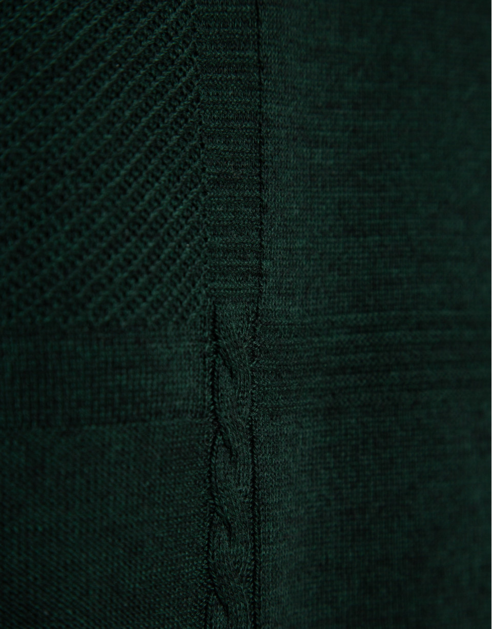 Jersey lana verde oscuro con fantasía en ... | Roberto Verino