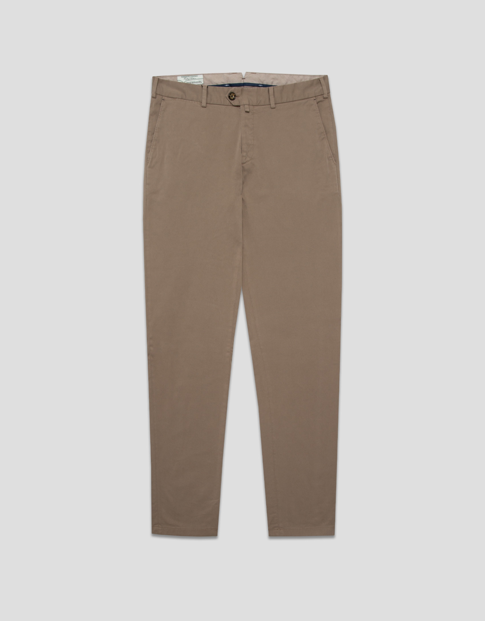 Mink-coloured dyed chino trousers - Gifts | Roberto Verino