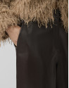 Brown napa wide-legged trousers - Woman | Roberto Verino