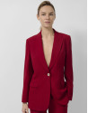Blazer de un botón crepé rojo - AVANCE OI25 | Roberto Verino