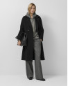 Abrigo largo oversize doble faz negro - Mujer | Roberto Verino