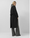 Abrigo largo oversize doble faz negro - Mujer | Roberto Verino