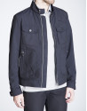 Navy blue track jacket with breast pockets